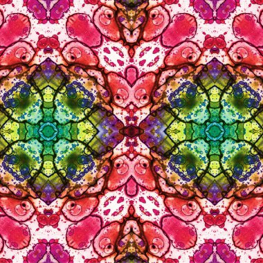 Kusursuz etnik düzen. Soyut retro arka plan. Kusursuz bir doku. Simetrik arkaplan. Sanat dokusu