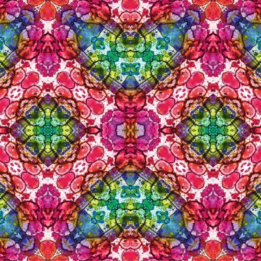 Kusursuz etnik düzen. Soyut retro arka plan. Kusursuz bir doku. Simetrik arkaplan. Sanat dokusu