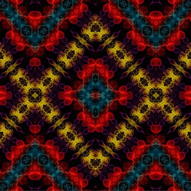 Kusursuz etnik düzen. Soyut retro arka plan. Kusursuz bir doku. Simetrik arkaplan. Sanat dokusu