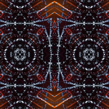 Kusursuz etnik düzen. Soyut retro arka plan. Kusursuz bir doku. Simetrik arkaplan. Sanat dokusu