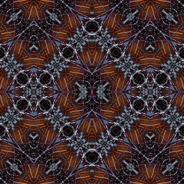 Kusursuz etnik düzen. Soyut retro arka plan. Kusursuz bir doku. Simetrik arkaplan. Sanat dokusu