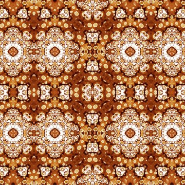 Kusursuz etnik düzen. Soyut retro arka plan. Kusursuz bir doku. Simetrik arkaplan. Sanat dokusu