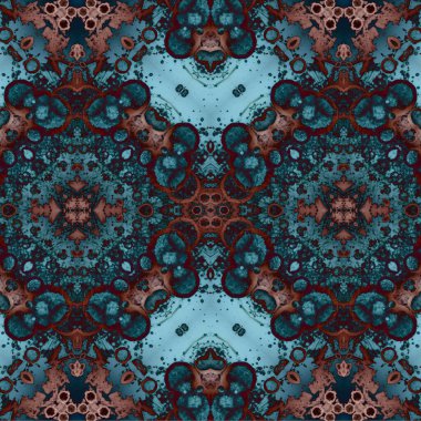 Kusursuz etnik düzen. Soyut retro arka plan. Kusursuz bir doku. Simetrik arkaplan. Sanat dokusu