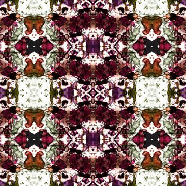 Kusursuz etnik düzen. Soyut retro arka plan. Kusursuz bir doku. Simetrik arkaplan. Sanat dokusu