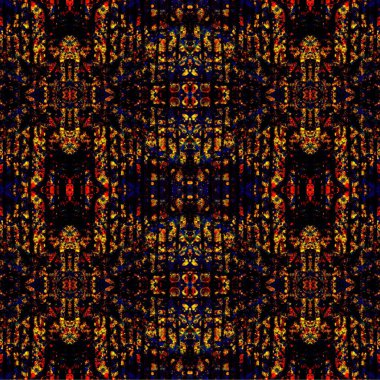 Kusursuz etnik düzen. Soyut retro arka plan. Kusursuz bir doku. Simetrik arkaplan. Sanat dokusu