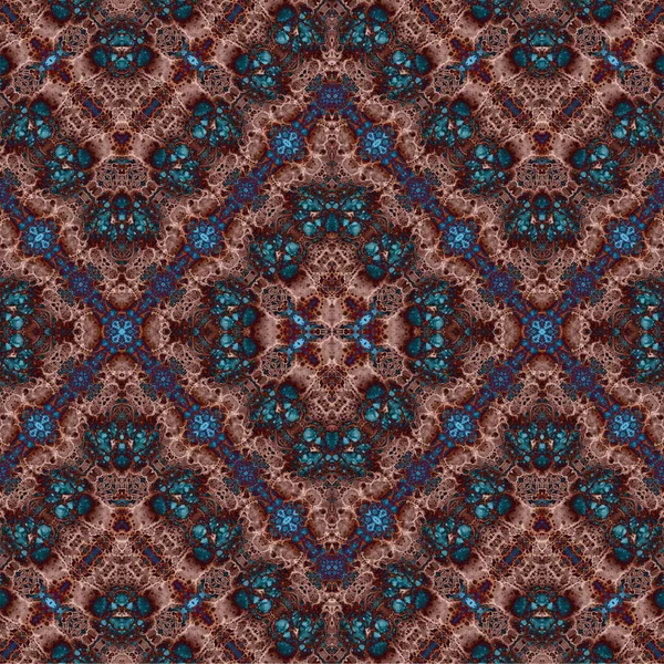 Kusursuz etnik düzen. Soyut retro arka plan. Kusursuz bir doku. Simetrik arkaplan. Sanat dokusu