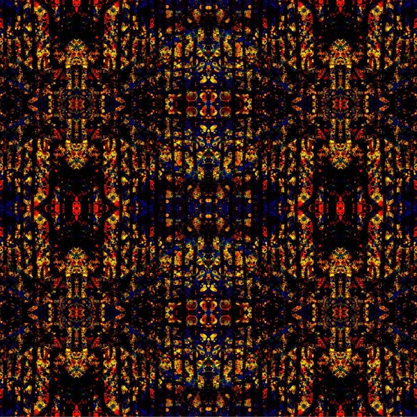 Kusursuz etnik düzen. Soyut retro arka plan. Kusursuz bir doku. Simetrik arkaplan. Sanat dokusu