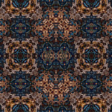 Kusursuz kaleydoskop deseni. Soyut etnik köken. Kusursuz bir doku. Yaratıcı bir geçmiş. Çizimler