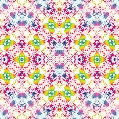 Kusursuz kaleydoskop deseni. Soyut etnik köken. Kusursuz bir doku. Yaratıcı bir geçmiş. Çizimler