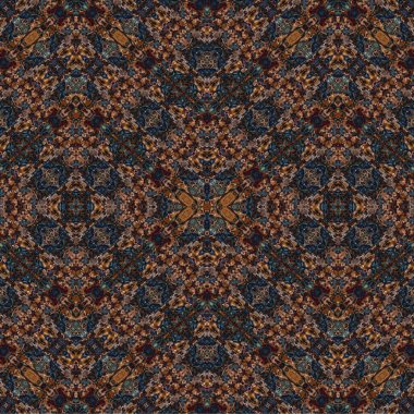 Kusursuz kaleydoskop deseni. Soyut etnik köken. Kusursuz bir doku. Yaratıcı bir geçmiş. Çizimler