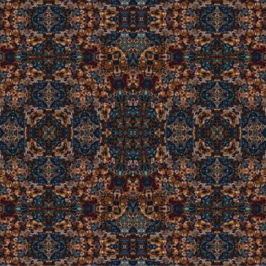 Kusursuz kaleydoskop deseni. Soyut etnik köken. Kusursuz bir doku. Yaratıcı bir geçmiş. Çizimler