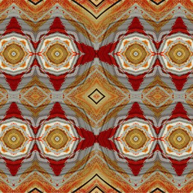 Kusursuz kaleydoskop deseni. Soyut etnik köken. Kusursuz bir doku. Yaratıcı bir geçmiş. Çizimler