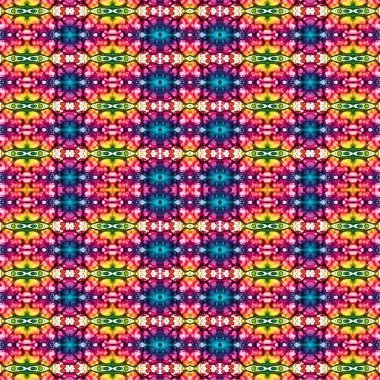 Kusursuz kaleydoskop deseni. Soyut etnik köken. Kusursuz bir doku. Yaratıcı bir geçmiş. Çizimler