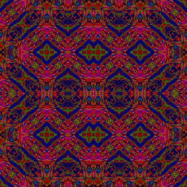 Kusursuz kaleydoskop deseni. Soyut etnik köken. Kusursuz bir doku. Yaratıcı bir geçmiş. Çizimler