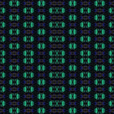 Kusursuz kaleydoskop deseni. Soyut etnik köken. Kusursuz bir doku. Yaratıcı bir geçmiş. Çizimler