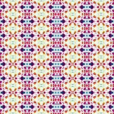 Kusursuz kaleydoskop deseni. Soyut etnik köken. Kusursuz bir doku. Yaratıcı bir geçmiş. Çizimler