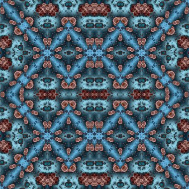 Kusursuz kaleydoskop deseni. Soyut etnik köken. Kusursuz bir doku. Yaratıcı bir geçmiş. Çizimler