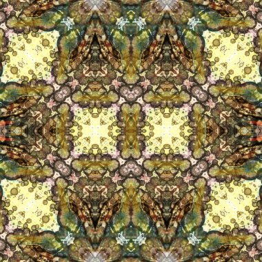 Kusursuz kaleydoskop deseni. Soyut etnik köken. Kusursuz bir doku. Yaratıcı bir geçmiş. Çizimler