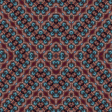 Kusursuz kaleydoskop deseni. Soyut etnik köken. Kusursuz bir doku. Yaratıcı bir geçmiş. Çizimler