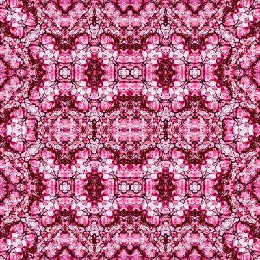 Kusursuz kaleydoskop deseni. Soyut etnik köken. Kusursuz bir doku. Yaratıcı bir geçmiş. Çizimler