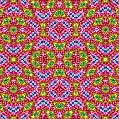 Kusursuz kaleydoskop deseni. Soyut etnik köken. Kusursuz bir doku. Yaratıcı bir geçmiş. Çizimler