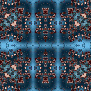 Kusursuz kaleydoskop deseni. Soyut etnik köken. Kusursuz bir doku. Yaratıcı bir geçmiş. Çizimler