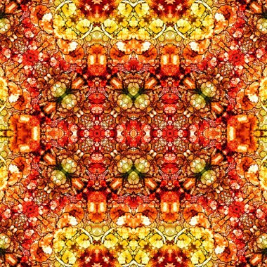 Kusursuz kaleydoskop deseni. Soyut etnik köken. Kusursuz bir doku. Yaratıcı bir geçmiş. Çizimler