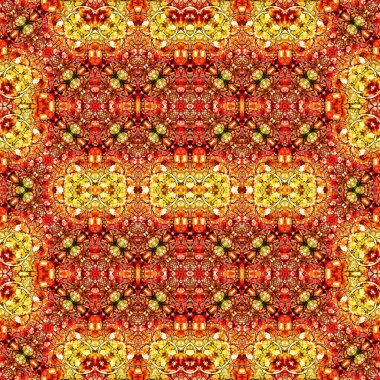 Kusursuz kaleydoskop deseni. Soyut etnik köken. Kusursuz bir doku. Yaratıcı bir geçmiş. Çizimler