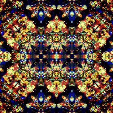 Kusursuz kaleydoskop deseni. Soyut etnik köken. Kusursuz bir doku. Yaratıcı bir geçmiş. Çizimler