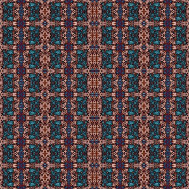 Kusursuz kaleydoskop deseni. Soyut etnik köken. Kusursuz bir doku. Yaratıcı bir geçmiş. Çizimler