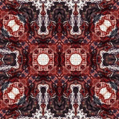 Kusursuz kaleydoskop deseni. Soyut etnik köken. Kusursuz bir doku. Yaratıcı bir geçmiş. Çizimler