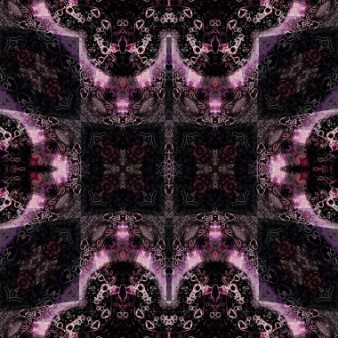 Kusursuz kaleydoskop deseni. Soyut etnik köken. Kusursuz bir doku. Yaratıcı bir geçmiş. Çizimler