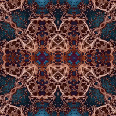 Kusursuz kaleydoskop deseni. Soyut etnik köken. Kusursuz bir doku. Yaratıcı bir geçmiş. Çizimler