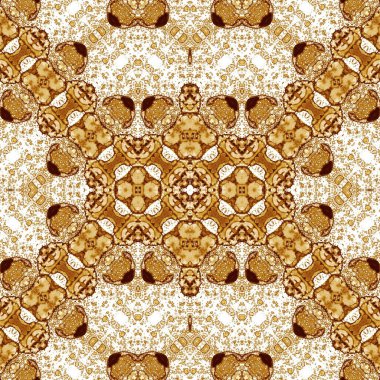 Kusursuz kaleydoskop deseni. Soyut etnik köken. Kusursuz bir doku. Yaratıcı bir geçmiş. Çizimler