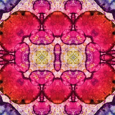 Kusursuz kaleydoskop deseni. Soyut etnik köken. Kusursuz bir doku. Yaratıcı bir geçmiş. Çizimler