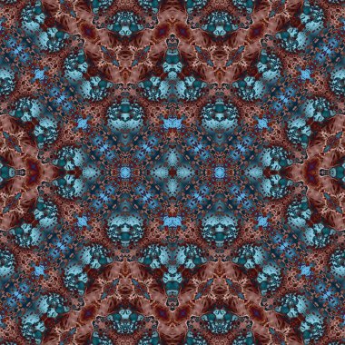 Seamless kaleidoscope pattern. Abstract ethnic background. Seamless texture. Creative background. Doodles