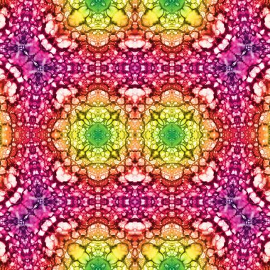 Kusursuz kaleydoskop deseni. Soyut etnik köken. Kusursuz bir doku. Yaratıcı bir geçmiş. Çizimler