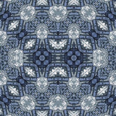 Kusursuz kaleydoskop deseni. Soyut etnik köken. Kusursuz bir doku. Yaratıcı bir geçmiş. Çizimler