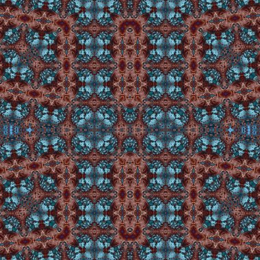 Kusursuz kaleydoskop deseni. Soyut etnik köken. Kusursuz bir doku. Yaratıcı bir geçmiş. Çizimler