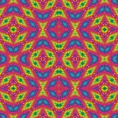 Kusursuz kaleydoskop deseni. Soyut etnik köken. Kusursuz bir doku. Yaratıcı bir geçmiş. Çizimler