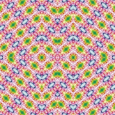 Kusursuz kaleydoskop deseni. Soyut etnik köken. Kusursuz bir doku. Yaratıcı bir geçmiş. Çizimler