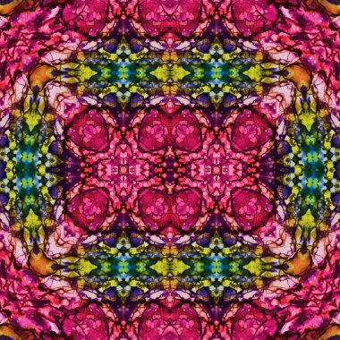 Kusursuz kaleydoskop deseni. Soyut etnik köken. Kusursuz bir doku. Yaratıcı bir geçmiş. Çizimler