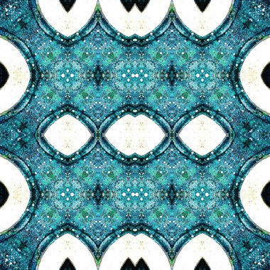 Kusursuz kaleydoskop deseni. Soyut etnik köken. Kusursuz bir doku. Yaratıcı bir geçmiş. Çizimler