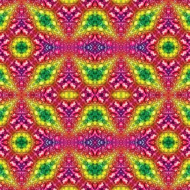 Kusursuz kaleydoskop deseni. Soyut etnik köken. Kusursuz bir doku. Yaratıcı bir geçmiş. Çizimler