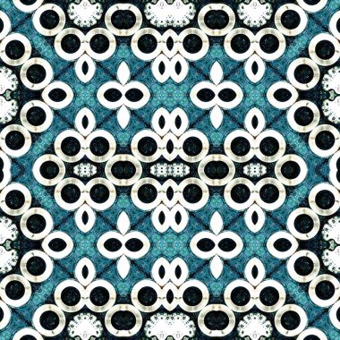 Kusursuz kaleydoskop deseni. Soyut etnik köken. Kusursuz bir doku. Yaratıcı bir geçmiş. Çizimler