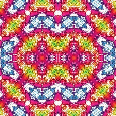 Kusursuz kaleydoskop deseni. Soyut etnik köken. Kusursuz bir doku. Yaratıcı bir geçmiş. Çizimler