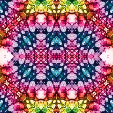 Kusursuz kaleydoskop deseni. Soyut etnik köken. Kusursuz bir doku. Yaratıcı bir geçmiş. Çizimler