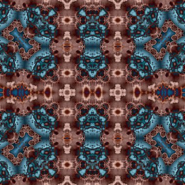 Kusursuz kaleydoskop deseni. Soyut etnik köken. Kusursuz bir doku. Yaratıcı bir geçmiş. Çizimler