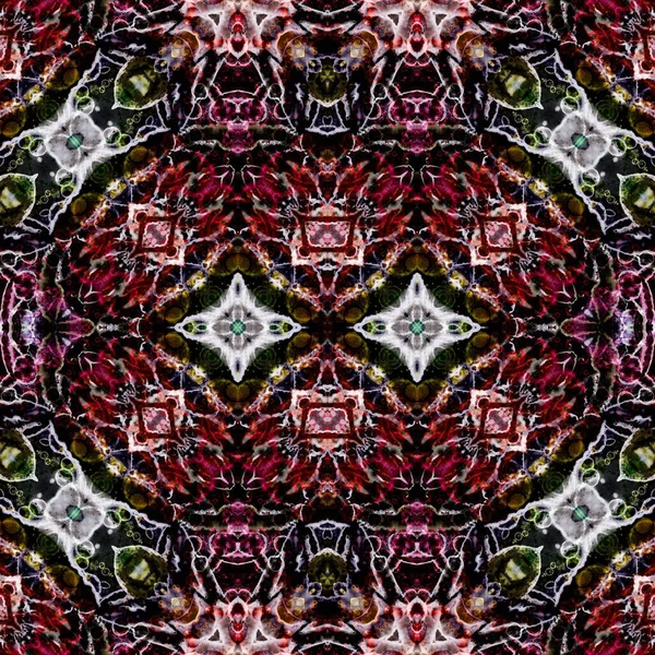 Kusursuz kaleydoskop deseni. Soyut etnik köken. Kusursuz bir doku. Yaratıcı bir geçmiş. Çizimler