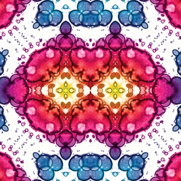 Kusursuz kaleydoskop deseni. Soyut etnik köken. Kusursuz bir doku. Yaratıcı bir geçmiş. Çizimler